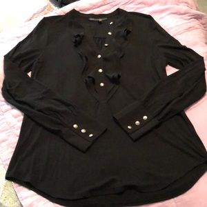 WHBM Ruffle Front Tee